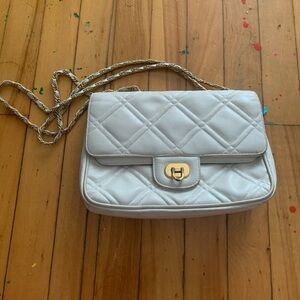 Vintage Bally lambskin cream quilted crossbody‎ or shoulder double flap bag